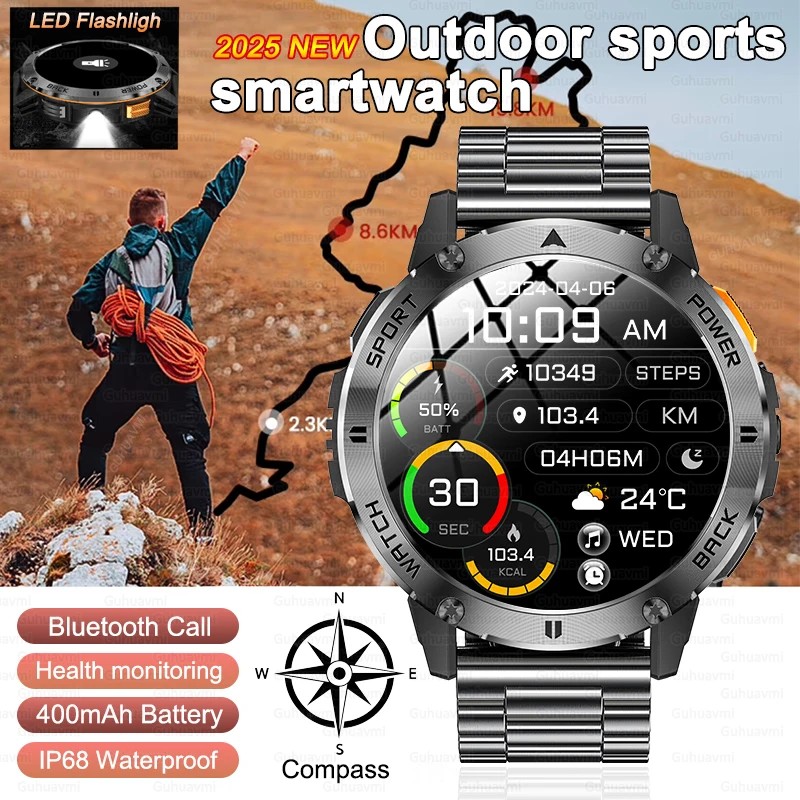 ȭ GPS ƿ Ʈġ, HD 466*466 AMOLED ũ, ɹڼ  ȭ, IP68   Ʈ , 2025 ǰ